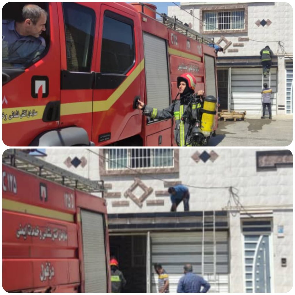 سرعت عمل آتش نشانان مانع از گسترش حریق منزل مسکونی شد