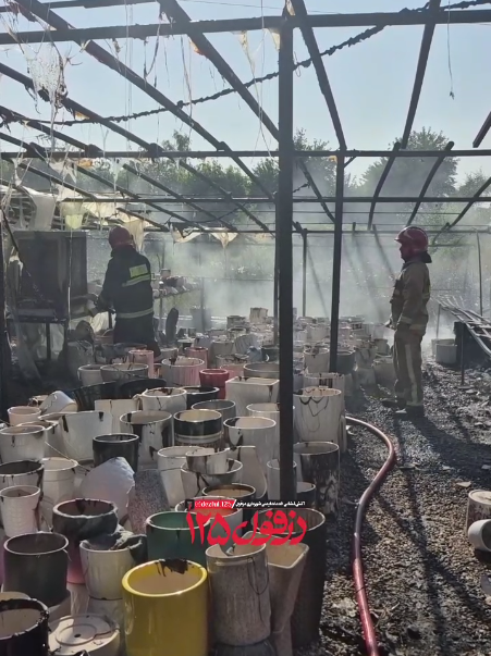 آتش سوزی گسترده گلخانه توسط سه ایستگاه عملیاتی مهار شد