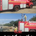 مهار آتش سوزی گاراژ ضایعتی