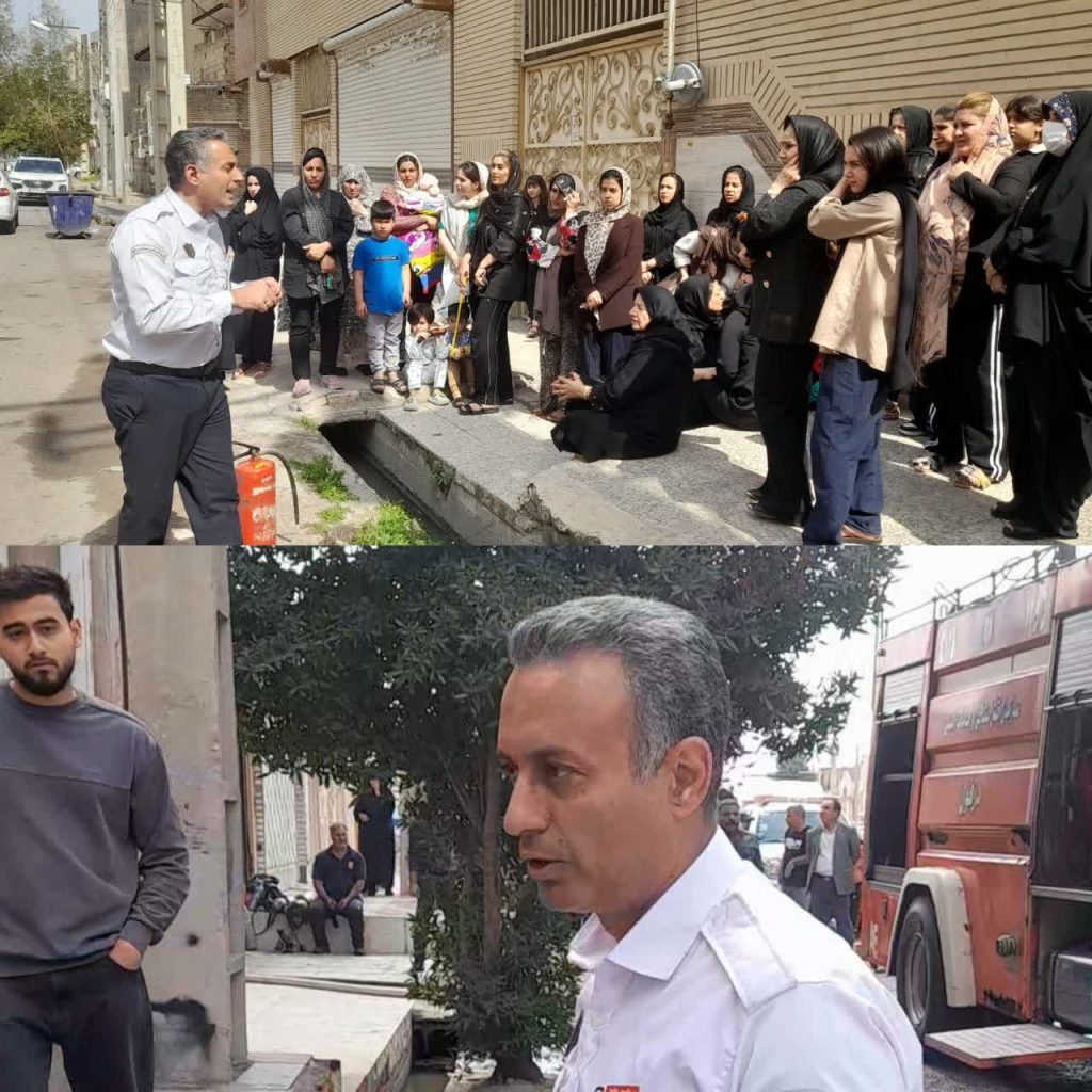 درس عبرت از آتش‌سوزی، رئیس آتش‌نشانی دزفول به ساکنین ساختمان حادثه‌دیده آموزش داد