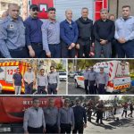 استقرار و حضور نیروهای کار آزموده آتش نشانی در مسیر هیئت های عزاداران حسینی