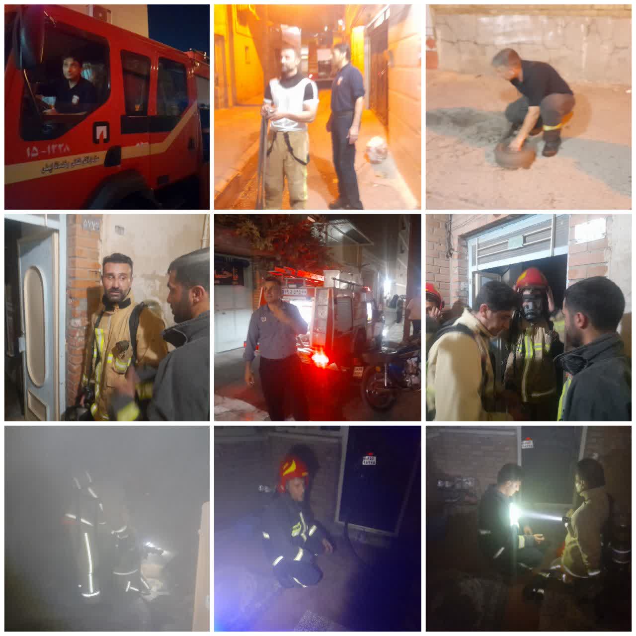 مهار حریق منزل مسکونی توسط آتش‌نشانان ایستگاه شماره یک دزفول